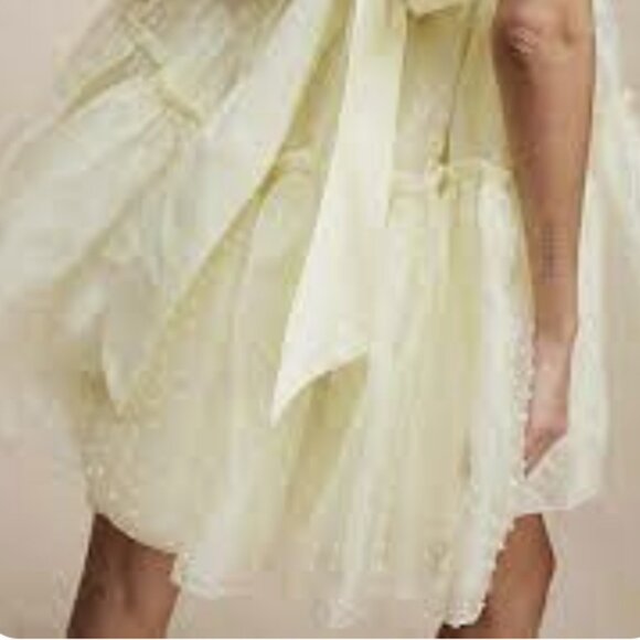 Free People Theo Summer Puff Mini Dress, XL, Yellow, NWT - Picture 5 of 10